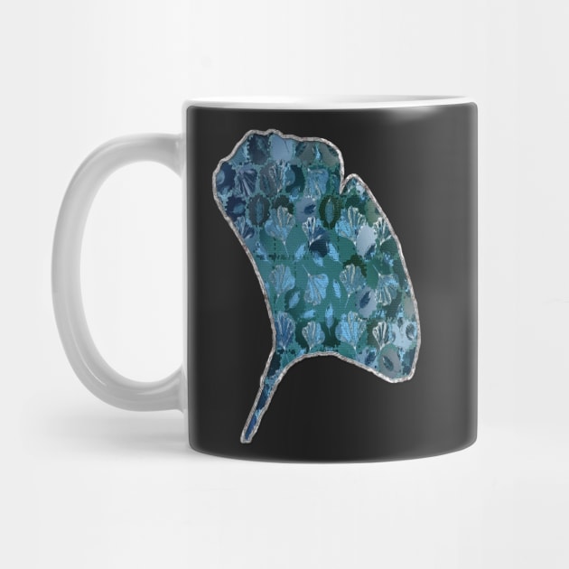 Mosaic Ginkgo (Sapphire Blue) by RoxanneG